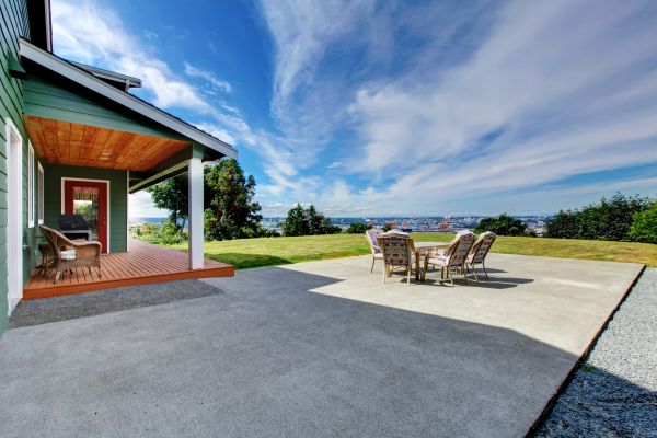 Backyard Concrete Paving in Mason