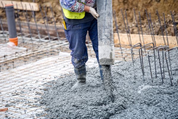Cabin Foundation Pouring in Mason